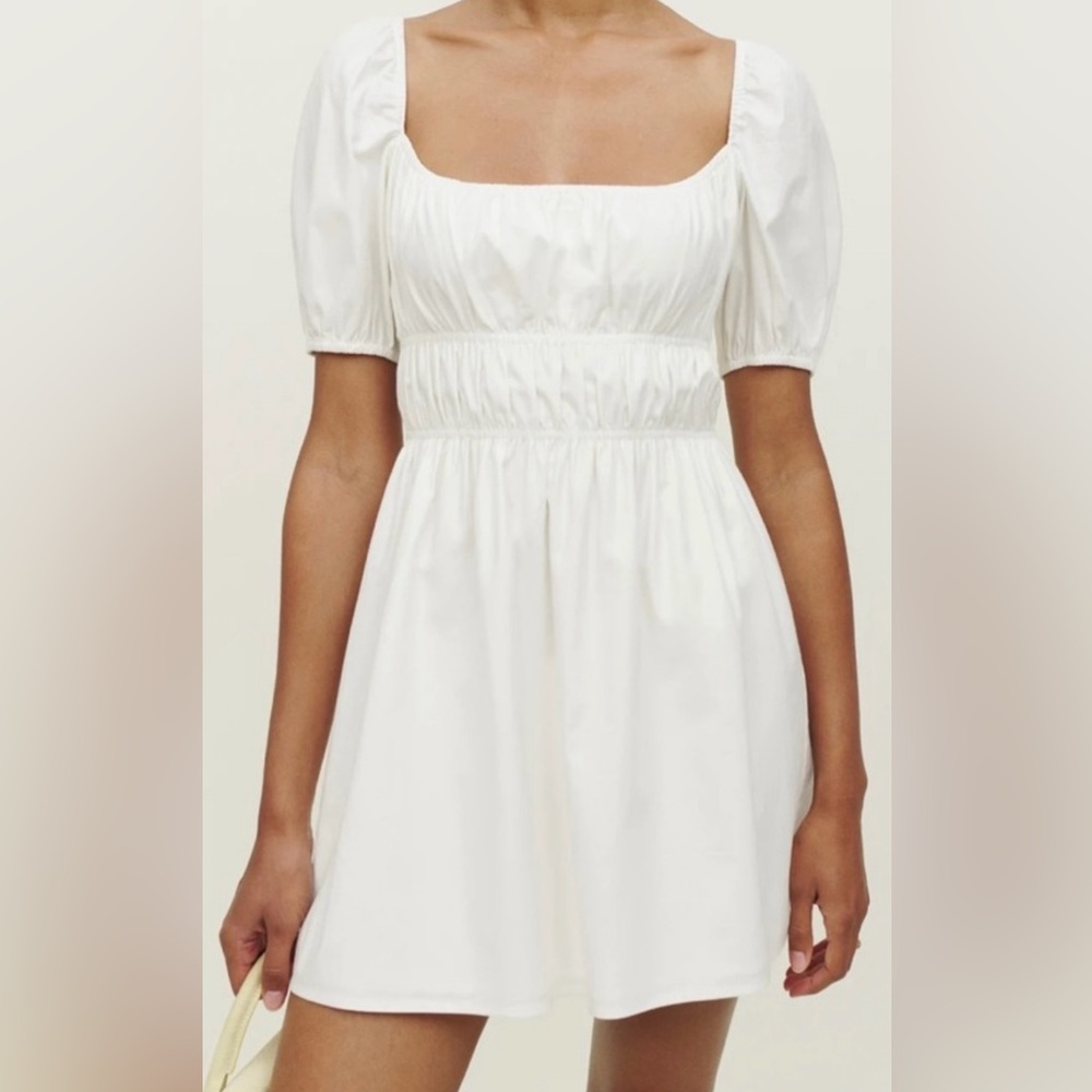 Reformation Woods Stretch Organic Cotton Minidress
